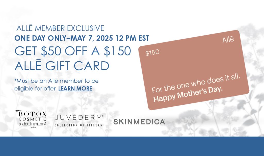 Alle member exclusive: $50 off a $150 Alle gift card. Offer valid May 7, 2025 ONLY