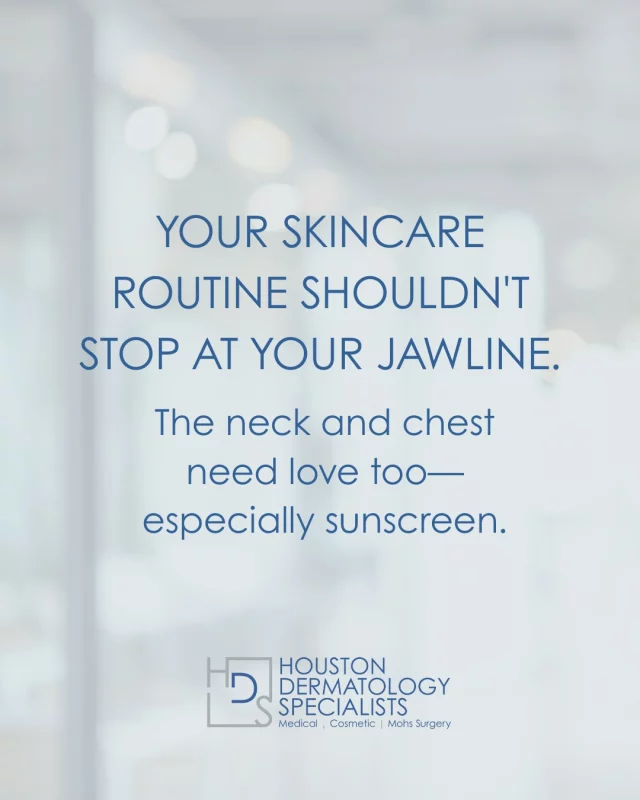 If you’re applying SPF to your face (great job!), don’t forget your neck and chest.
These areas are just as vulnerable to sun damage, pigmentation, and aging—and often get overlooked.
Protect them daily, and your future skin will thank you.

#medicalskincare #derm #skincare #moisturizing #beautyproducts #skincaretips #selfcare