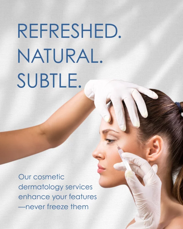 Thinking about Botox or dermal fillers? Our expert approach is all about balance, precision, and results that look like you—just more refreshed.
Whether it’s softening fine lines or restoring volume, our team personalizes each treatment to your features and comfort level.
Let’s talk about what’s right for you.

#medicalskincare #derm #skincare #laser #antiaging #cosmetics #diagnostics #acnetreatment
