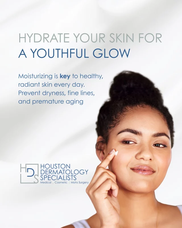 Did you know that moisturizing is one of the simplest and most effective ways to keep your skin looking youthful and vibrant? Moisturizing helps lock in hydration, preventing dryness and the development of fine lines and wrinkles. It also supports your skin’s natural barrier, keeping environmental pollutants out while keeping essential moisture in.

Whether you have oily, dry, or combination skin, finding the right moisturizer for your skin type is crucial. At Houston Dermatology Specialists, our expert dermatologists can recommend products tailored to your needs for the healthiest, most radiant skin. Start moisturizing today and enjoy softer, smoother skin for years to come!

🌟 Book your consultation or get personalized skincare recommendations: link in bio.

#houstondermatologyspecialists #moisturizing #skincaretips #healthyglow #radiantskin #skincareessentials #antiaging #hydratedskin #dermatologycare #skincareeducation