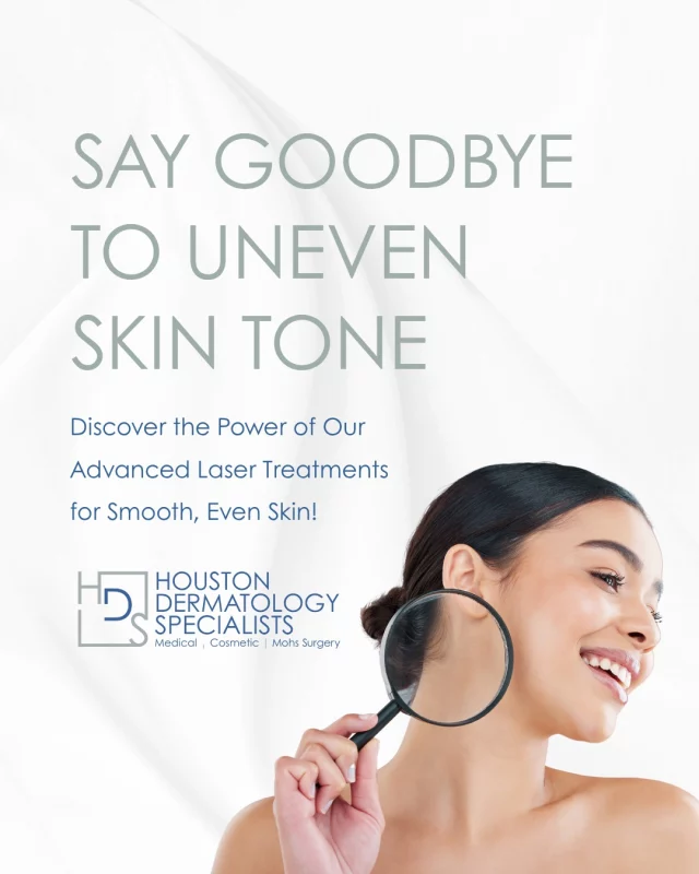 Struggling with uneven skin tone, sun spots, or pigmentation? These concerns can be frustrating and affect your skin’s natural glow. At Houston Dermatology Specialists, we offer advanced laser treatments like the LUCENT IPL laser to target and reduce pigmentation, leaving your skin looking smooth and even.

Whether it’s sun damage, age spots, or redness, our team of expert dermatologists is here to provide tailored solutions that restore your skin’s balance and radiance.

Don’t let uneven skin tone hold you back, get the even complexion you deserve today!

🌟 Book your consultation: www.houstondermatologyspecialists.com

#houstondermatologyspecialists #unevenskintone #skincareproblem #lasertreatment #skinperfection #radiantskin #sunspots #pigmentationcorrection #flawlessskin #confidenceinbeauty