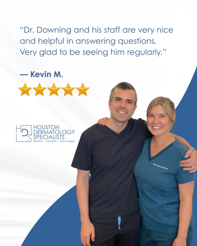 Patient experience is at the heart of everything we do.

We’re grateful to care for patients who trust our team with their skin health and feel supported every step of the way. Clear communication, thoughtful answers, and a welcoming environment are essential parts of quality dermatologic care, and we’re proud when patients notice the difference.

Thank you, Kevin, for your kind words and trust in our team.

✨ Ready to experience care you can feel confident in?
Schedule your visit today: www.houstondermatologyspecialists.com or link in bio.

#houstondermatologyspecialists #patienttestimonial #trusteddermatology #fivestarcare #patientexperience #dermatologyexperts #houstonskincare #healthyskinjourney #medicaldermatology #confidenceincare